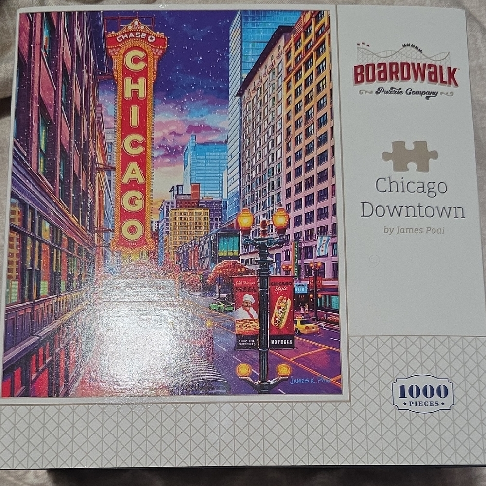 Chicago Downtown 1000-Piece Puzzle - Vibrant Multicolor